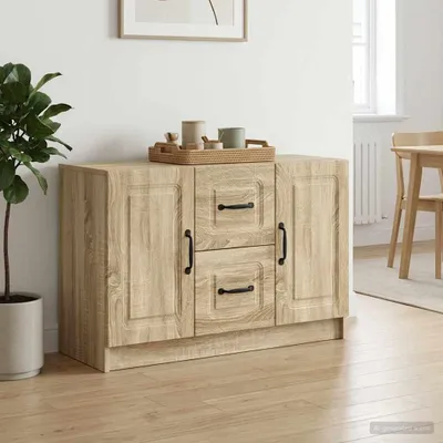 Zdjęcie produktu dla Kredens vidaXL z drewna dębowego Sonoma, 89 x 34,5 x 57 cm, materiał drewnopochodny