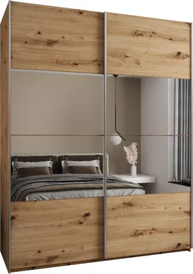 Produktbild von MEBLE KRYSPOL LUX 4 Schrank - 245,5x200x64cm - Artisan, Artisan, Silber