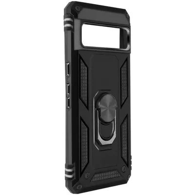 Image de Housse de téléphone hybride avec support d'anneau pour Google Pixel 8 Pro - Noir