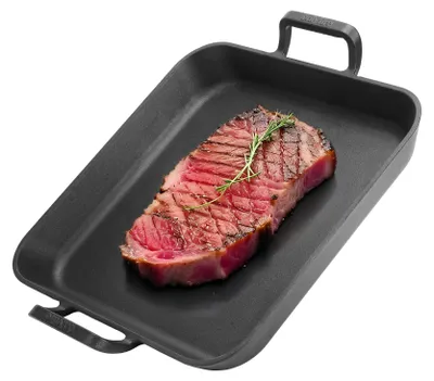 Zdjęcie produktu dla Omgoods - Grillownica żeliwna z rączką - idealna do grillowania różnych potraw