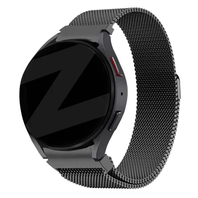 Produktbild von Bandz Milanaise-Laufband Galaxy Watch 7 (40&44mm) / Galaxy Watch 6 (Classic) / Watch 5 (Pro) / Watch 4 (Classic) / Watch FE – Milanaise-Armband mit Magnetverschluss – Schwarz