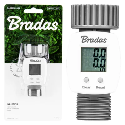 Obrázok produktu pre Bradas WL-3110 Digitálny vodomer WHITE LINE 3/4" sivý/biely