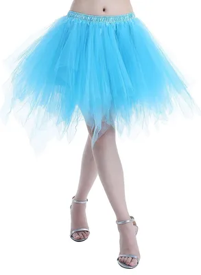 Produktbild von Karneval Erwachsene Damen 80's übergröße Tüllrock Tütü Röcke Tüll Petticoat Tutu
