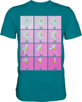 Produktbild von Gänseblümchen Ja Nein Spiel Garten Motiv Gärtner Shirt – Diva Blue / 3XL