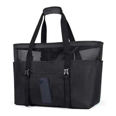 Produktbild von XXL Familien-Strandtasche mit Reißverschluss wasserdicht Schwarz Damen