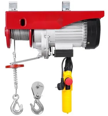 Obrázek produktu pro Elektrický lanový kladkostroj Lanový naviják 800 kg - Kladkostroj s dálkovým ovládáním - 12 m - Těžký kladkostroj - Ideální pro stavebnictví a průmysl