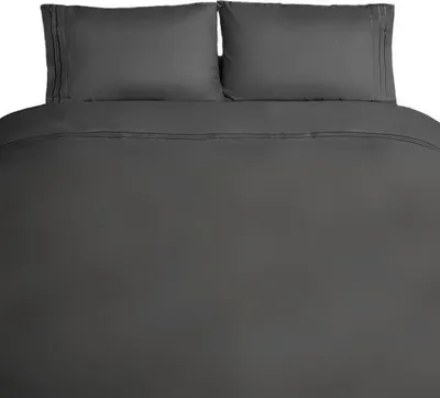 Produktbild von Bettwäsche 200 x 220 cm mit 2 Kissenbezüge 50 x 70 cm - 4-teilig für 2 Personen Anthrazit
