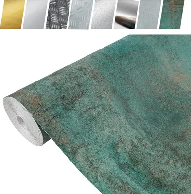 Produktbild von Klebefolie Möbel 45x50 cm - Kupfer Oxid  - Möbelfolie selbstklebend im Deko-Stil - Folie für Möbel zur einfachen Renovierung von Türen, Tischen und Regalen - Klebefolie dekorativ und abwaschbar
