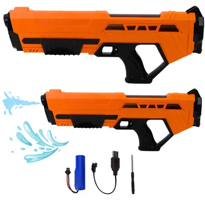 Zdjęcie produktu dla Pistolet na wodę, elektryczny, automatyczny, pomarańczowy