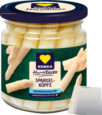 Produktbild von Edeka Spargelköpfe 7cm (180g Glas) + usy Block