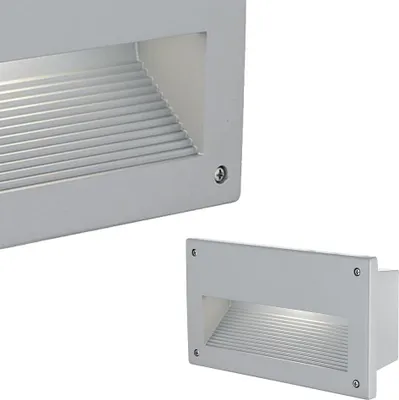 Zdjęcie produktu dla EGLO ZIMBA, Oświetlenie zewnętrzne ścienne, Srebrny, Aluminium, Szkło, IP44, Wejście, Garaż, Ogród, Patio, I