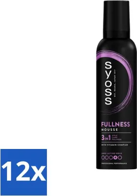 Productafbeelding van Syoss - Fullness - Haarschuim - Voor extra volume - 250 ml - Voordeelverpakking - 12 stuks