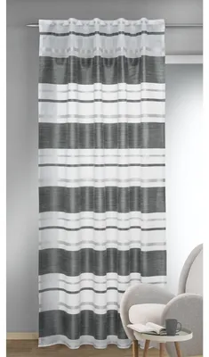 Produktbild von Fertigschal verdeckte Schlaufen „Luana“ von Albani: Farbe: Grau Größe (HxB): 245x135cm