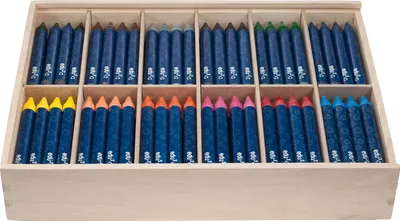 Immagine prodotto di edu3 Pastelli a cera 144 pezzi Pastelli a cera per bambini Arte Creatività Asilo