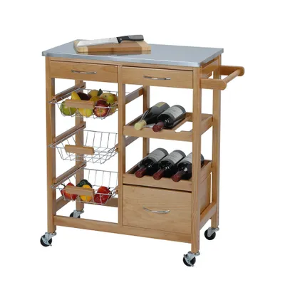 Produktbild von MyHome Küchenrollwagen Kiefernholz Levi