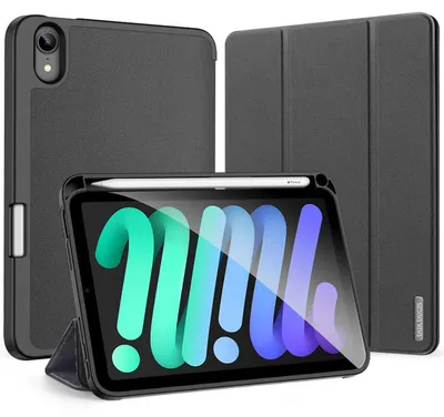 Produktbild von DUX DUCIS DOMO klappbares Case mit Stylus-Halter passend für iPad mini 7/6 schwarz