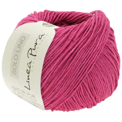 A ball of pink yarn on a white background.