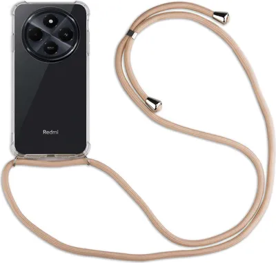 Produktbild von Handykett für Xiaomi Redmi 14C / Poco C75 Hülle mit Kordel Handyhülle mit Band in Beige / Braun