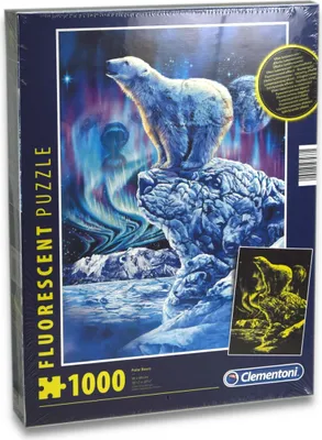 Obrázek produktu pro Clementoni 97237 - Puzzle - Lední medvěd (fluorescenční, 1000 dílků)