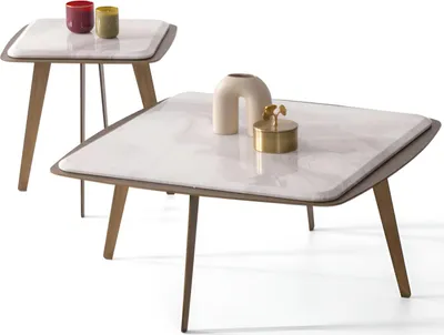 Produktbild von Elegantes Couchtisch-Set Designer Marmor Beistelltisch Kaffeetisch