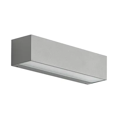 Produktbild von Arcchio LED-Außenwandlampe Lengo, 25 cm, 2-flg., grau, CCT