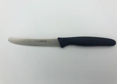 Produktbild von Giesser Messer Brötchenmesser Tomatenmesser Küchenmesser 3mm Wellenschliff Klinge 11cm - frozen wood