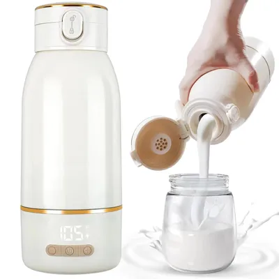 Produktbild von Kabelloser tragbarer Flaschenwärmer, 480 ml großer Reisewärmer für Muttermilch und Babynahrung, schnell aufheizender Milchwärmer für Babys