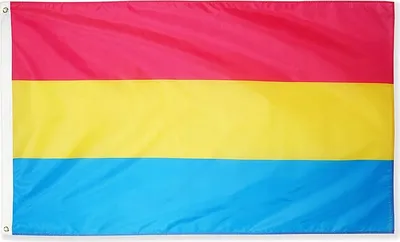 Produktbild von LGBT Regenbogenflagge groß 90 x 150 cm Pansexualität F2