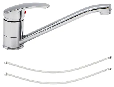 Einhebel-Spültischarmatur Chrom, 360° drehbar, Keramikkartusche