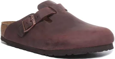 Produktbild von Birkenstock Boston NL Herren Leder Lässige Sandale Dunkelbraun – UK 9-EU 43 / Braun