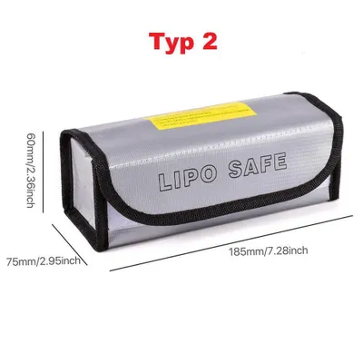 Produktbild von LiPo Safe Bag Feuerfeste Akku Tasche Explosionsgeschützt Lade- und Aufbewahrungstasche, Typ 2
