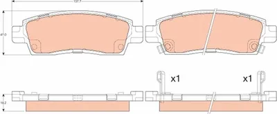 Produktbild von TRW Bremsbeläge Satz Hinten für CHEVROLET TRAILBLAZER (KC) GDB4455