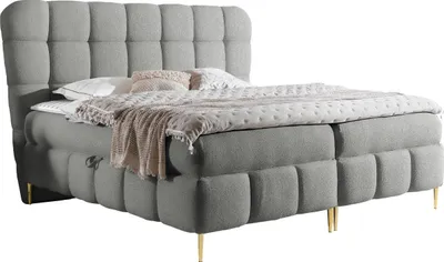 Produktbild von MIRJAN24 Boxspringbett mit zwei Bettkästen Lolly, Schlafzimmer Ehebett, Doppelbett mit Topper, Härtegrad H3 (Farbe: Freya 210.20, Größe: 160x200 cm)