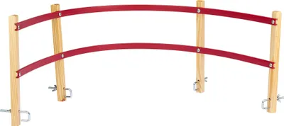A product shot of a sled backrest attachment.