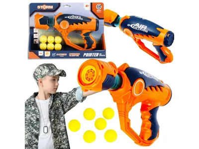 Obrázek produktu pro Pistole na pěnové kuličky pro děti, lehká