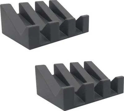 Image de Lot de 2 porte-savons en silicone antidérapants pour la salle de bain