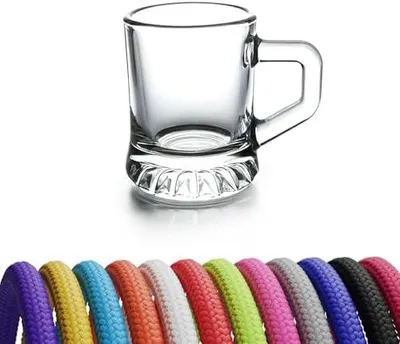 Produktbild von 24 Schnapsgläser zum Umhängen – 24 Stück mit Henkel für Party, JGA oder Karneval