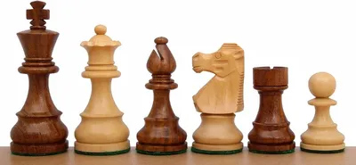 Obrázek produktu pro Francouzské šachové figurky z akátového/boxového dřeva, 7,6 cm