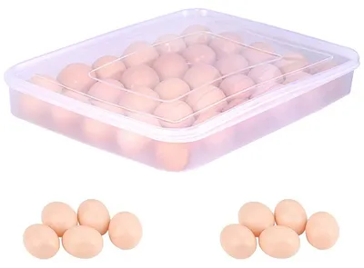 Eieraufbewahrungsbox mit Deckel, für 30 Eier, PP-Kunststoff, transparent