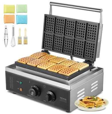 Produktbild von VEVOR Kommerzielles Waffeleisen 1550 W antihaftbeschichtetes Waffeleisen aus Ede
