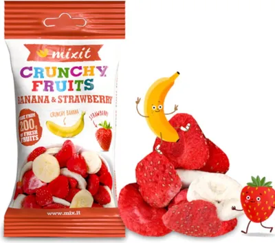 Obrázok produktu pre Mrazené sušené ovocie Banán Jahoda 23 g