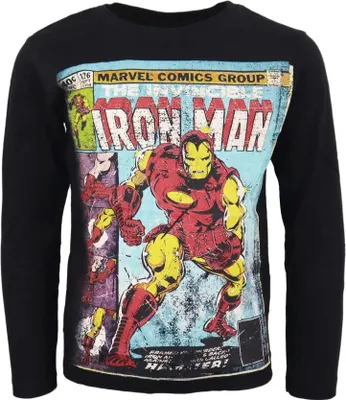 Produktbild von Marvel Avengers Kinder Langarm T-Shirt – Schwarz / 164