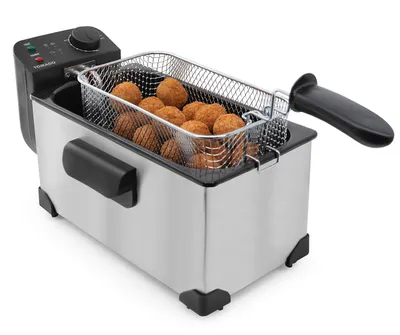 Produktbild von Tomado TDF3001S – Fritteuse – 3 Liter Fassungsvermögen – 2200 Watt – Kaltzonen-Fritteuse – Edelstahl