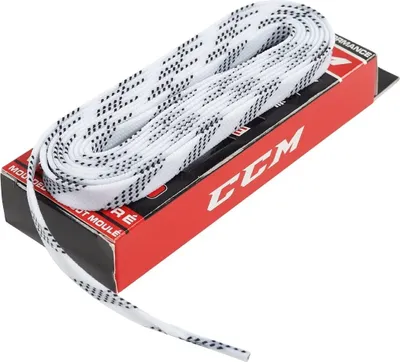 Image de Lacets CCM Team Waxed 244cm, blanc, 96"