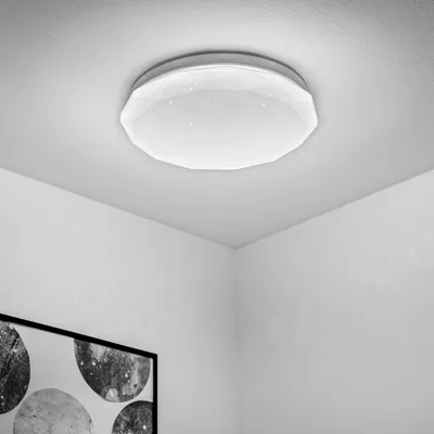 Obrázok produktu pre LUMILED LED stropné svietidlo 12W 1080lm stropné svetlo 4000K neutrálna biela Ø26cm biela okrúhla plochá moderná pre obývaciu izbu detskú izbu, spálňu