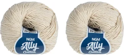 Obrázek produktu pro SET 2ks - Příze ALLY Bavlna - 50 g, 140 m - Béžová