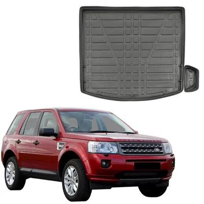 Image de Tapis De Coffre Sur Mesure Pour Land Rover Freelander 2 2007-2016, Noir, Antidérapant, Bord Haut, Toutes Saisons