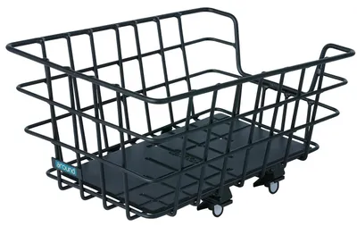 Produktbild von AROUND 10053 Hinterradkorb College Alu schw. 46x34x22 cm Festmontage weitmaschig, schwarz