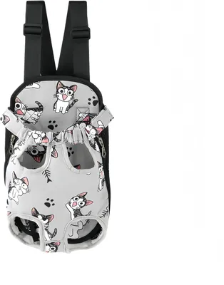Produktbild von 2 Katzentransporttasche, Cartoon Transporttasche Katze, Atmungsaktiv Mesh Tragbar Katzentasche, Katzen Transport Tasche, Katzen Tragetasche, Katzenrucksack für Katze, Welpen, Kleine Hunde