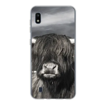 Produktbild von MuchoWow® Handyhülle Schutzhülle Hülle für Samsung Galaxy A10 Schottischer Highlander - Tiere - Hörner Silikon Softcase Handy Hülle - Schutzhülle